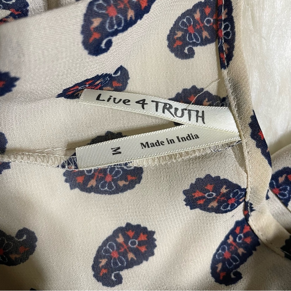 #0230 Live 4 TRUTH- Paisley Kimono w/ a hint of Hanker-chief-M - Picture 9 of 9